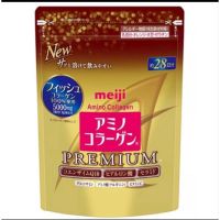 Meiji Collagen Premium 5000mg ขนาด 214g ทานได้ 30 วัน/196 กรัม(28วัน)/สูตรแคลเซียม 14 วัน