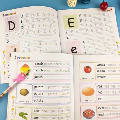 dfh✵☜✻  New 2 Books Preschool English 26 Alphabet Calligraphy Copybook kid Children Exercises Handwriting practice Book