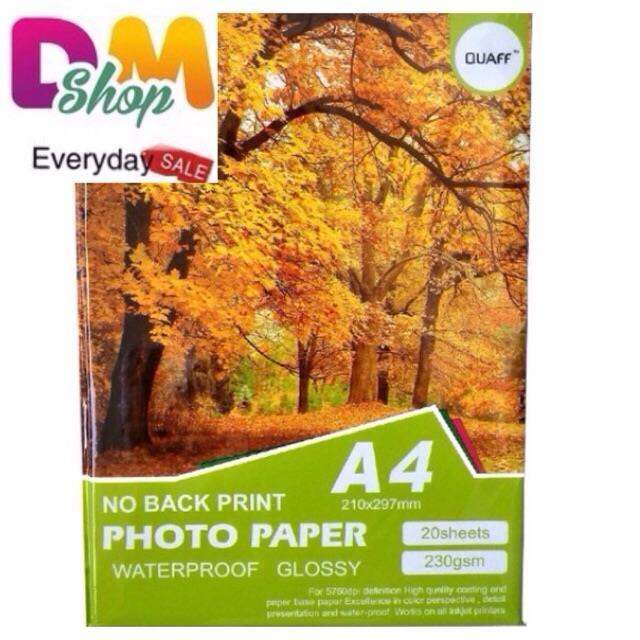 A4 (230gsm) (200gsm) QUAFF Glossy Photopaper | Lazada PH