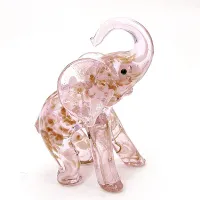 Handmade Murano Glass Elephant Figurine Art Glass Miniature Sculpture Animal Collectibles Birthday Xmas Gift Home Decor Ornament