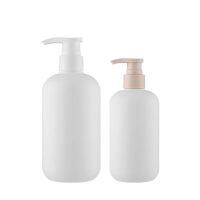 HDPE Plastic Lotion Pump Bottle 300Ml 500Ml Round Frost White Empty Cosmetic Packaging Hand Sanitizer Refillable Bottles 12Pcs