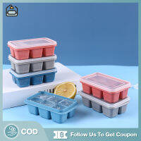 【I Furniture store】แม่พิมพ์น้ำแข็งก้อน ฝาปิด พร้อมฝา 6 ช่อง Ice tray mould