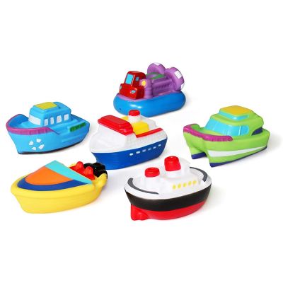 6Pc Bath Toys Floating Bath Boat Toys Baby Soft Bath Time Toys Bathtub Pool Water Toys and Soft Bath Toys for Toddlers