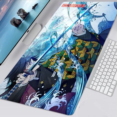 ✑ Demon Slayer Kimetsu No Yaiba XXL Mouse Pad Anime Keyboard Mouse Mat Large Kawaii Mousepad Desk Mat Gaming Accessories Mausepad