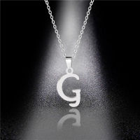 2021New Silver Color 26 Letters Gift English Alphabe Necklaces for Women Choker A B C D E F G H I J K L M N O P Q R S T U V W X Y Z