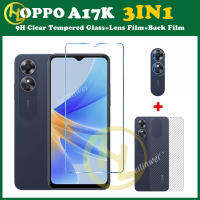 3-In-1สำหรับ OPPO A17K กระจกเทมเปอร์จอฟิล์มป้องกัน OPPO A1 A97 A1X A1Pro A58 A78 A77S A96 A15 A57 A7 A95 A55 5กรัม A16 A33/A36 A76 A12//A5S a74 A54 A94 A53 A52/A92/A72 A12E/A3S A31 A9 2020/A5 2020 4G A83ฟิล์มป้องกัน9H