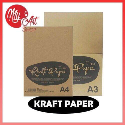 Uni Kraft Paper / Brown Kraft Paper / Brown Paper/ A4,A3 125gsm Lazada