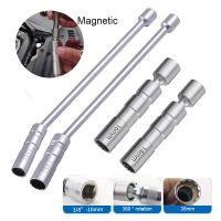 ♗ 14/16mm Car Repairing Tool Spark Plug Socket Wrench Magnetic 12 Angle Spark Plug Removal Tool Thin Wall 3/8 Drive Sockets