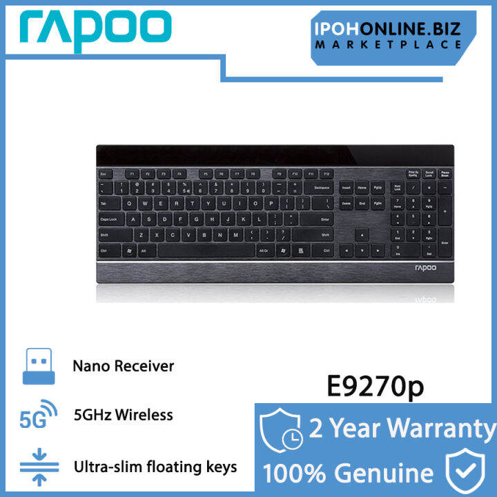 RAPOO E9270P 5G Wireless Ultra Slim Touch Keyboard - Black | Lazada