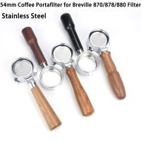 54mm Coffee Bottomless Portafilter for Breville Sage/870/875/878/880 Filter Basket Replacement Espresso Coffee Machine Accessory