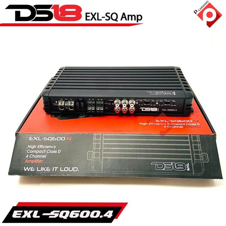 แอมป์คลาสดี 4 ชาแนล DS18 EXLSQ600.4D / 1000 วัตต์ Lazada.co.th