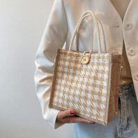 High-end MUJI Office Worker Handbag Internet Celebrity Felt Handbag Going Out Fashion Handbag Shopping Bag Female Student Non-woven