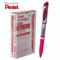 Pentel ปากกาหมึกเจล เพนเทล Energel Deluxe Cap BL60 1.0mm - หมึกสีแดง (กล่องละ 12 ด้าม)