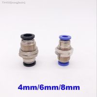 ♗▬❁ GOGO 10pcs a lot Straight quick connector 4mm 6mm 8mm pneumatic pipe bulkhead union fitting PM air hose one touch joint