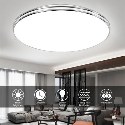 Ultra Thin LED Ceiling Lamp LED Modern Panel Light 72W Indoor Chandel 220V Bedroom Kitchen Surface Mount Flush Ceiling Lights
