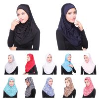 【YF】 Muslim Hijab Jersey Turban Women Black Ninja Underscarf Caps Instant Head Scarf Full Cover Inner Coverings hats