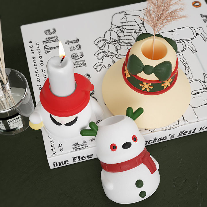 candlestick-floral-organ-bell-silicone-mold-santa-claus-drip-glue-snowman