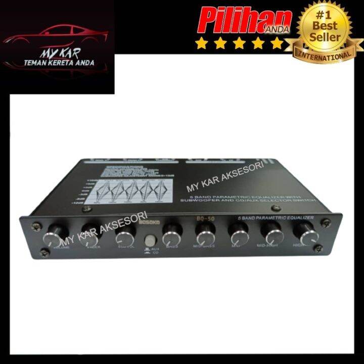 BOSOKO 5 Band Car Audio Pre Amp/ Preamp Parametric Equalizer Lazada