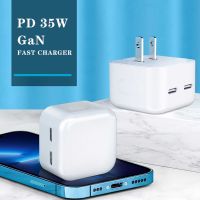 【Aishang electronic】「Aishang electronic」ที่ชาร์จ GaN 35W 2พอร์ต Quick Charge Type CFast ChargerTravel Wall USB C Charger สำหรับ iPhone 1311 ProiPad