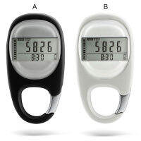 จอแสดงผลดิจิตอลเดินเหนี่ยวนำ Pedometer ฟิตเนสขั้นตอนเคาน์เตอร์สีขาว