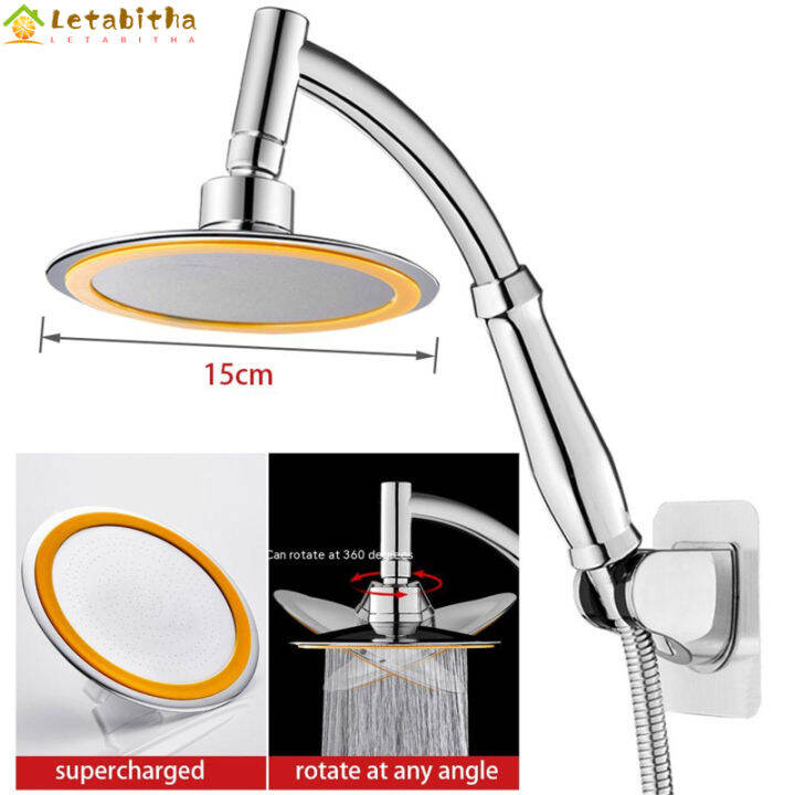 หัวห้องอาบน้ำฝักบัวมือถือ5-6นิ้วปรับแรงดันสูงได้360มุมกลมฝักบัวฝนตกใหญ่