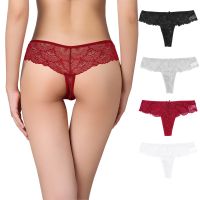 4 ชิ้น/ล็อต Lace Thong กางเกงผู้หญิงชุดชั้นในเซ็กซี่ผู้หญิงโปร่งใสสาวร้อน G string T-back Underpants