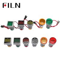 FL1P-22NA-NN-1 0-100A Digital Ammeter Current Meter Indicator Led Lamp Square Signal Light AC 220V 22MM