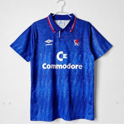 เสื้อกีฬาแขนสั้น ลายทีมชาติฟุตบอล Chelsea 1989 91 Season Aaa ชุดเหย้า สไตล์เรโทร สําหรับผู้ชาย