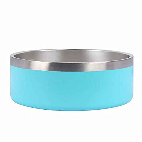 32oz, Black Gteller 32oz 64oz Stainless Steel Double Wall Dog Bowls,BPA Free Non-Slip Pet Dishes,Cat Food&Water Bowl with Rubber Base