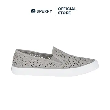 Sperry seaside perforated sneaker on sale black