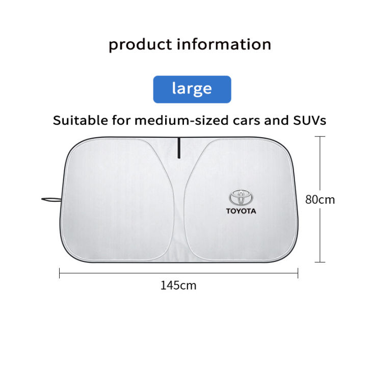 konnwei-1pcs-toyota-ม่านกันแดดรถยนต์-ม่านบังแดด-ด้านหน้ารถยนต์-ที่บังแดดกระจกหน้ารถยนต์-ที่กันแดด-แผ่นบังแดด-กันความร้อน-ม่-พับเก็บได้-ใช้กับ-hillux-yaris-ativ-corolla-cross-fortuner-camry-veloz-bz4x-