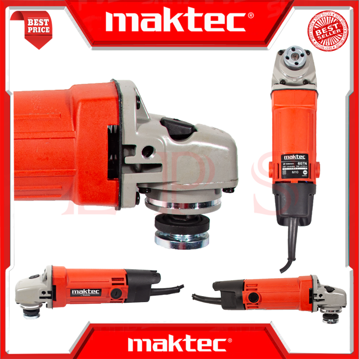 maktec-electric-drill-angle-grinder-ชุดสว่านพร้อมเครื่องเจียร-สว่านไฟฟ้า-เครื่องเจียรไฟฟ้า-ลูกหมู-สว่าน-set2-รุ่น-607-สีแดง-งานไต้หวัน-aaa-การันตี