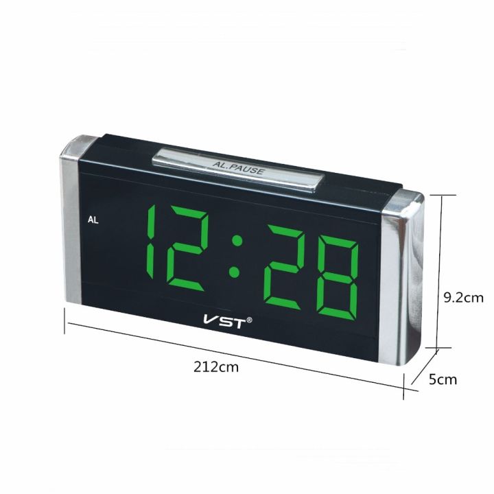 นาฬิกานาฬิกาปลุกดิจิตอลทรงสี่เหลี่ยม-vst-731พร้อมปลั๊ก-eu-จอแสดงผล-led-แบบดิจิตอลโต๊ะเรืองแสงสำหรับบ้าน