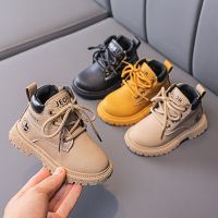 Boots for Girls Boys Toddlers Children Shoes Autumn Fashion Kids Casual Short Boot Non-slip Leather Ankle Booties Running Shoes