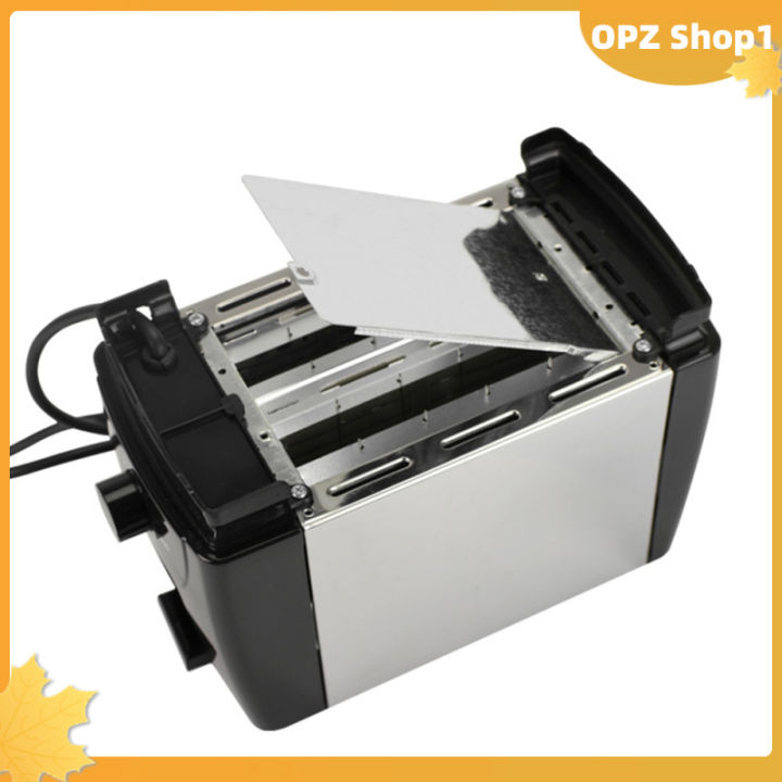 opz-เครื่องปิ้งขนมปังอัตโนมัติแบบเต็มพร้อมร่องคู่สำหรับทำขนมปังอาหารเช้าในบ้าน