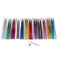 2X Hair Tinsel Strands Kit, Tinsel Hair Extensions, Fairy Hair Tinsel Kit for Women Girls with Tools (12 Colors)