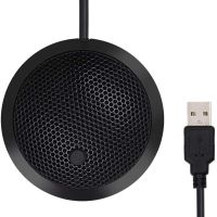 Conference USB Microphone,Omnidirectional Condenser PC Microphone with Mute Button LED Indicator,Plug&amp;Play,for Game,Etc