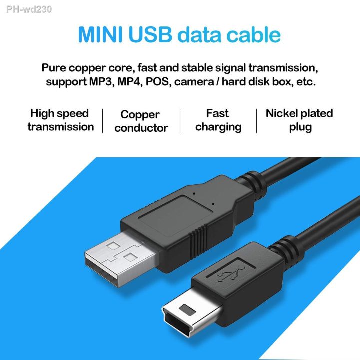 chaunceybi-สาย-usb-2-0-5pin-เป็นเครื่องชาร์จยูเอสบีสำหรับเครื่องเล่น-mp4-mp3-tv1จีพีเอส-1-5เมตร