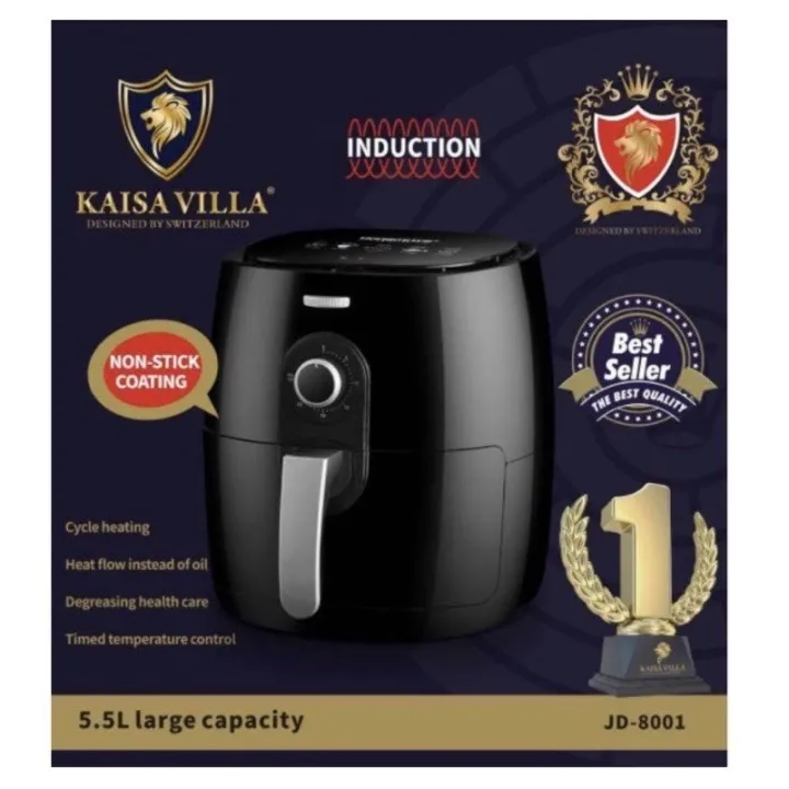 AIR FRYER 5.5 Ltrs. 1350 watts USA Heavy Duty KAISA VILLA COD with