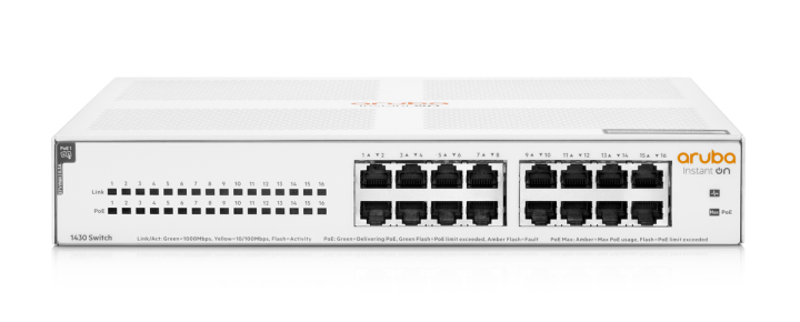 aruba-poe-switch-instant-on-1430-16g-124w-r8r48a-เน็ตเวิร์กสวิตช์-ของแท้-ประกันศูนย์ตลอดอายุการใช้งาน