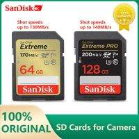 การ์ดหน่วยความจํา SanDisk Extreme PRO 512GB 256GB 128GB SD Card Class10 C10 U3 V30 UHS-I แฟลชการ์ด 4K UHD สําหรับ 1080p 3D Full HD Camer