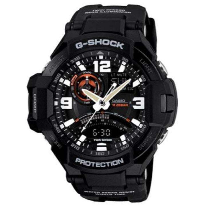 g-shock-ga1000-ของแท้ผู้ชายกีฬานาฬิกาเซ็นเซอร์คู่เคลื่อนไหวกลางแจ้งกันกระแทกกันน้ำโคลนอัตโนมัติยกไฟรับประกันสี่ปี-ga-1000-1a