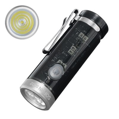 Sofirn SC02 Mini EDC 320lm 90 CRI ไฟฉาย LED USB C ชาร์จได้ พวงกุญแจ โคมไฟด้านข้าง พร้อมไฟ RGB