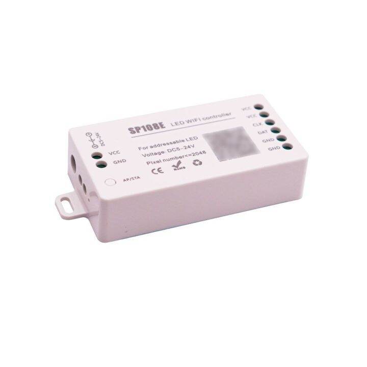 ident-sp105e-sp107e-sp108e-ตัวควบคุมแถบพิกเซล-led-dc5-24v-บลูทูธ-wifi-ตัวควบคุมไฟ-led-ทนทานต่อการใช้งาน-ไมโครโฟนในตัว-ตัวควบคุมเพลง-led-สำหรับ-ws2811-led-strip