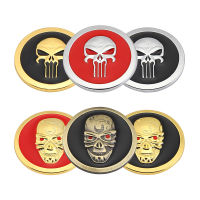 สติกเกอร์รถ Ghost Skull Skeleton หัวป้ายสัญลักษณ์สำหรับ BMW Audi Honda Alfa Romeo Renault Opel Toyota Dodge Subar