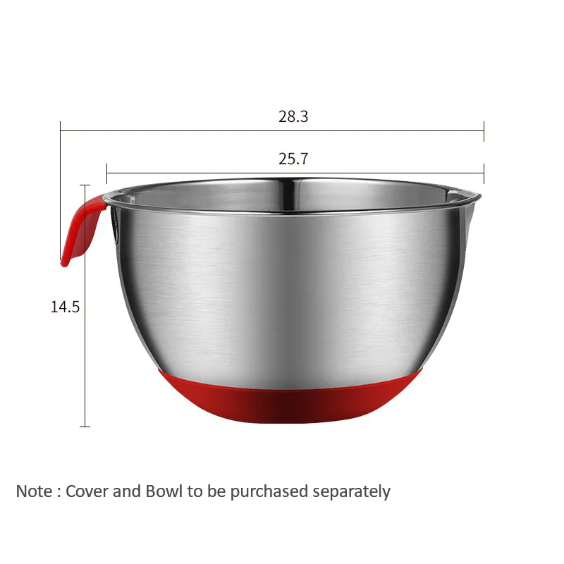 Kitchen Stainless Steel 304 Mixing Bowl Deep Design Cooking Baking Cake  Bread Salad Kitchen Mixer Bowl