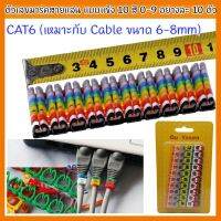 สินค้าขายดี!!! ตัวเลขมาร์คสายแลน CAT6 ขนาด 6-8 mm Cable Markers แบบแข็ง 10 สี 0-9 อยางละ 10 ตัว ที่ชาร์จ แท็บเล็ต ไร้สาย เสียง หูฟัง เคส ลำโพง Wireless Bluetooth โทรศัพท์ USB ปลั๊ก เมาท์ HDMI สายคอมพิวเตอร์