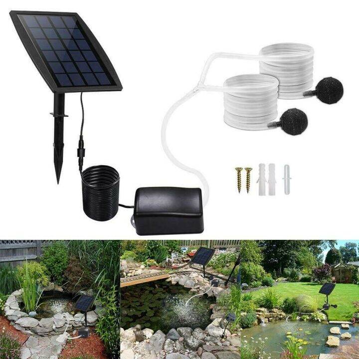 Water Oxygen Aerator Pump Fish Pond Solar Powered Lazada