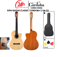 Chính Hãng Đàn Guitar Classic Cordoba C1M - CE  Tặng Kèm Bao 3 lớp và 3