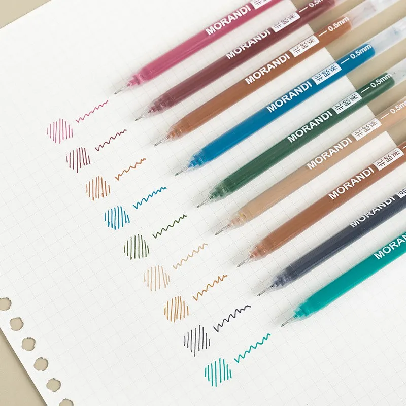 Morandi Journal Planner Pens Colorful 0.5mm Markers Fine Tip